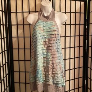 Studio Y Ruffled Halter Top Size L